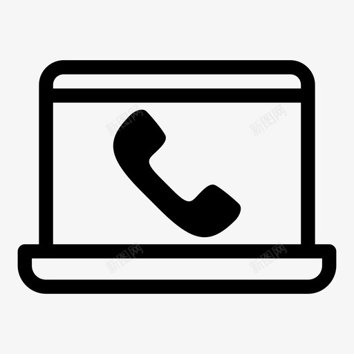 笔记本电话呼叫中心手机图标svg_新图网 https://ixintu.com 呼叫中心 客户服务 手机 热线 笔记本电话