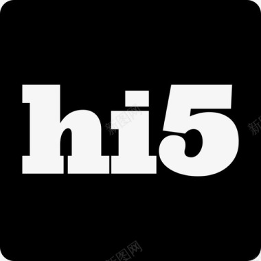 Hi5社交标志社交图标方形图标