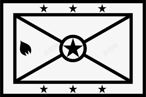 格林纳达国家旗帜图标svg_新图网 https://ixintu.com 世界矩形旗帜轮廓 国家 旗帜 格林纳达