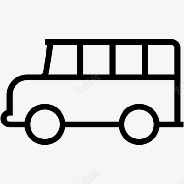 巴士汽车校车图标图标