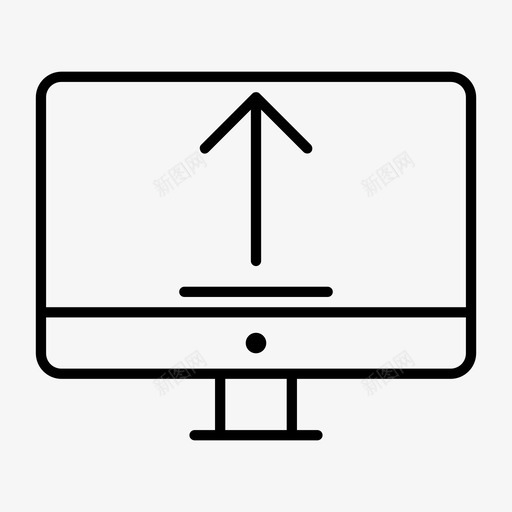 监视器上载转到顶部向上滑动图标svg_新图网 https://ixintu.com 上载 上载下载 向上滑动 向上箭头 垂直方向 监视器上载 转到顶部