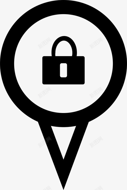 pin锁定地图锁定目的地锁定图标svg_新图网 https://ixintu.com pin锁定 位置锁定 地图锁定 地点锁定 目的地锁定