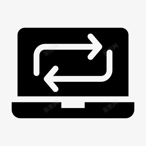 笔记本重复箭头循环图标svg_新图网 https://ixintu.com 循环 笔记本重复 箭头 返回 重复按钮 重放