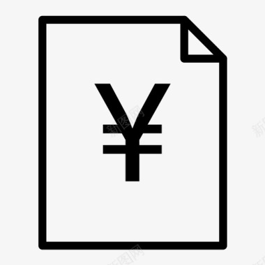 日元单折页纸日元图标图标