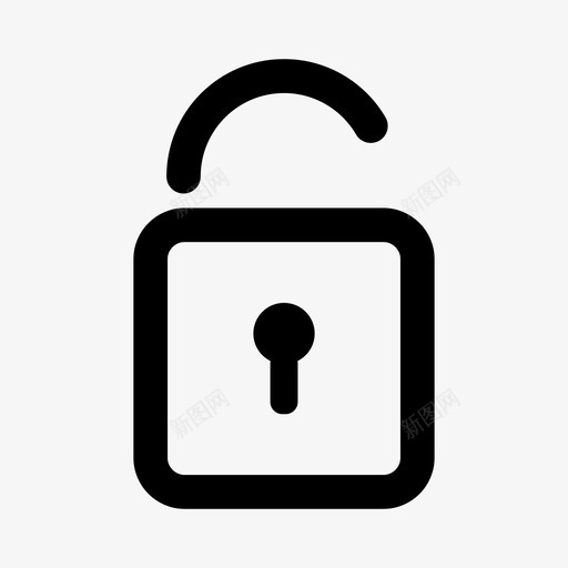 用钥匙孔开锁挂锁安全图标svg_新图网 https://ixintu.com 安全 常用图标 挂锁 用钥匙孔开锁