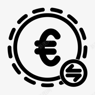 汇款欧元在线图标图标