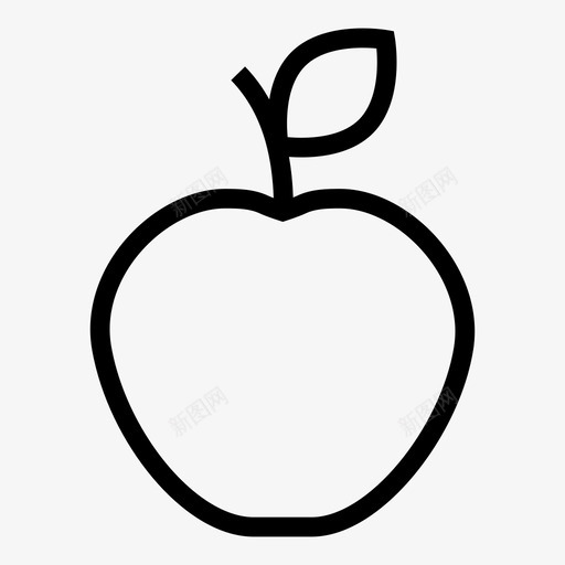 苹果水果健康图标svg_新图网 https://ixintu.com 健康 午餐 学校 水果 苹果