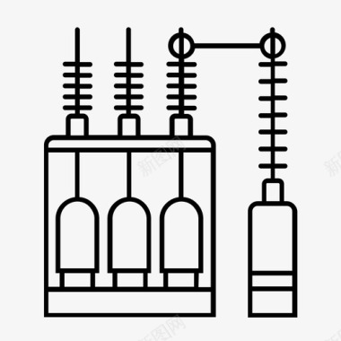 变压器电气设备能源图标图标