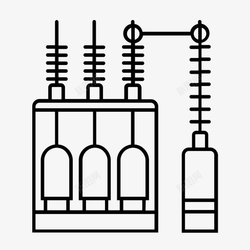 变压器电气设备能源图标svg_新图网 https://ixintu.com 变压器 变电站 电力 电压 电气设备 能源