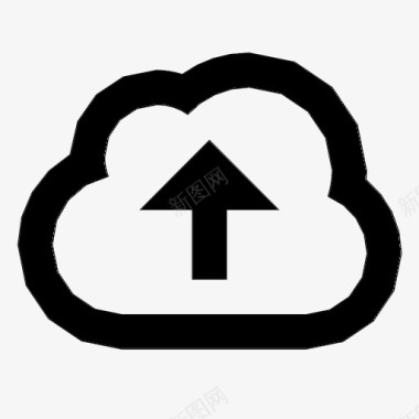 云向上箭头icloud服务器图标图标