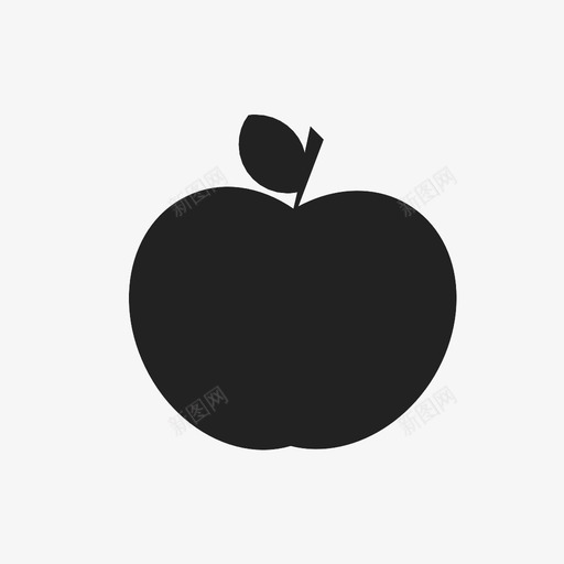 苹果食物水果图标svg_新图网 https://ixintu.com 大自然 树 水果 苹果 食物