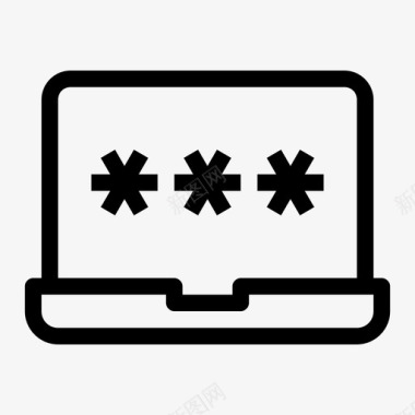笔记本电脑密码阻止锁定图标图标