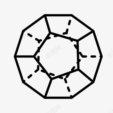十二面体三维三维形状图标图标