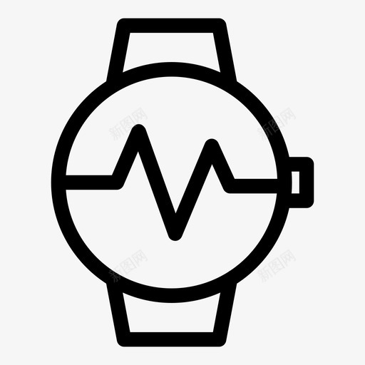 心跳智能手表时钟设备图标svg_新图网 https://ixintu.com 心跳智能手表 技术 时钟 智能手表 设备