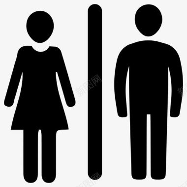 男女通用浴室女图标图标