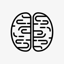 神经组织大脑灰质人脑图标高清图片