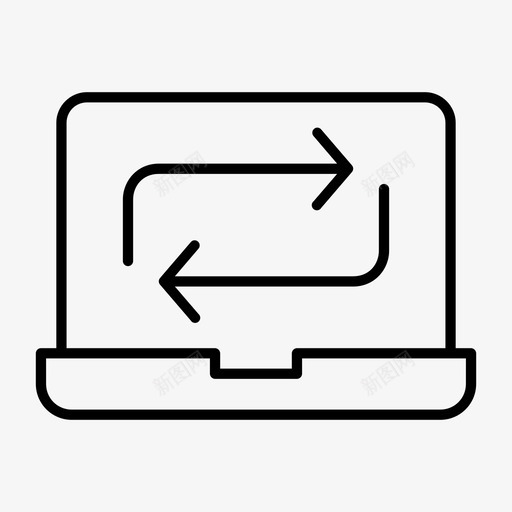 笔记本重复箭头循环图标svg_新图网 https://ixintu.com 循环 笔记本重复 箭头 返回 重复按钮 重放