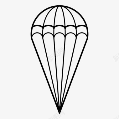 降落伞空气动力阻力图标图标