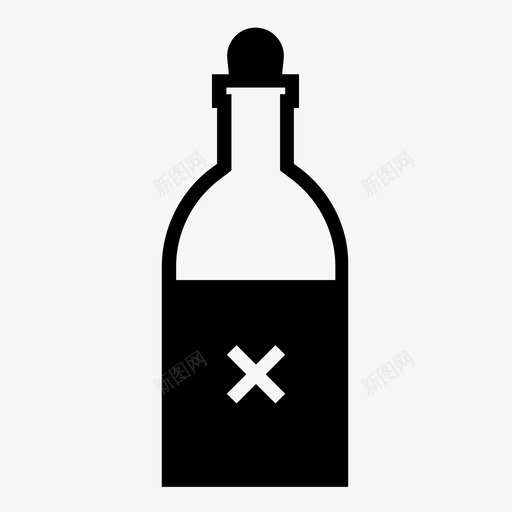 毒瓶饮料玻璃杯图标svg_新图网 https://ixintu.com 毒瓶 玻璃杯 酒 饮料