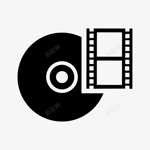 dvd电影剪辑磁盘图标svg_新图网 https://ixintu.com dvd电影 剪辑 在线商店的图标和分类广告 电影 磁盘 视频