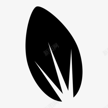 叶绿叶植物和树木图标图标