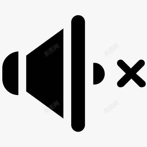 静音音量音频静音扬声器静音图标svg_新图网 https://ixintu.com 声音关闭 扬声器静音 无声音 用户界面图标集合 静音音量 音频静音