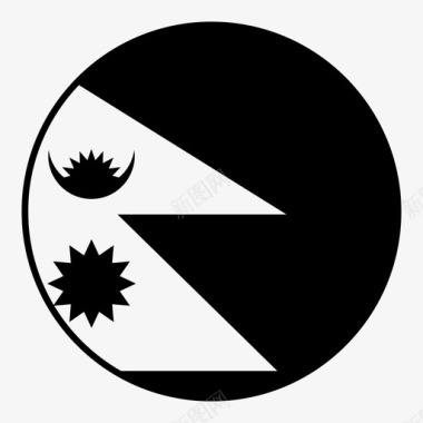 尼泊尔国旗国家国旗图标图标