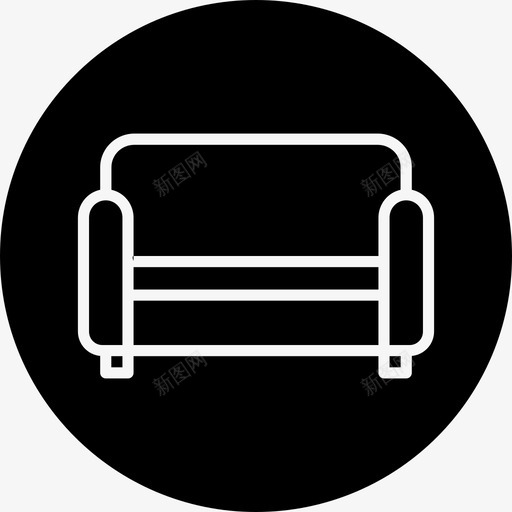 沙发随身物品家具图标svg_新图网 https://ixintu.com 家具 家具圆形差异 家居 沙发 随身物品