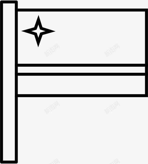 阿鲁巴国家旗帜图标svg_新图网 https://ixintu.com 世界旗帜轮廓 国家 旗帜 阿鲁巴