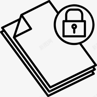 锁定文档受保护文档受保护文件图标图标