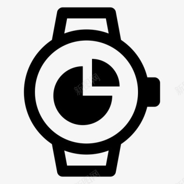 smartwatch饼图分析业务图标图标