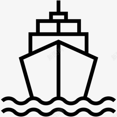 船邮轮水上运输图标图标