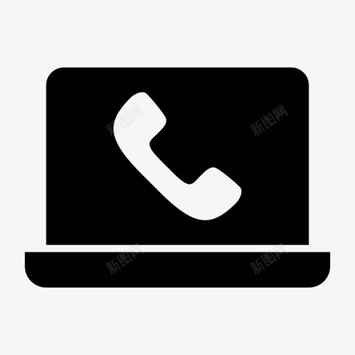 笔记本电话呼叫中心手机图标svg_新图网 https://ixintu.com 呼叫中心 客户服务 手机 热线 笔记本电话