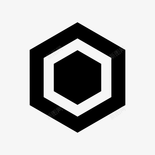 抽象六边形几何图标svg_新图网 https://ixintu.com 几何 抽象六边形