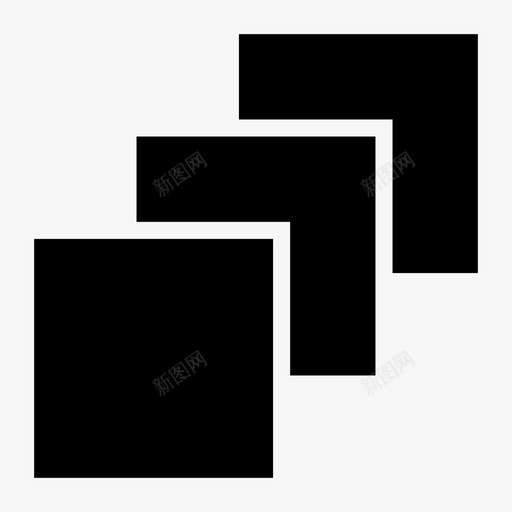 多个正方形三个图标svg_新图网 https://ixintu.com 三个 多个 正方形 软件工具字形