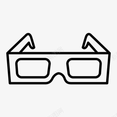 3d眼镜80年代电影图标图标