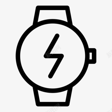 闪光智能手表时钟设备图标图标