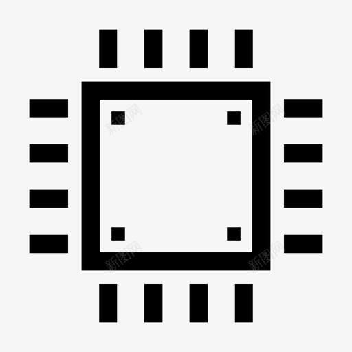 微芯片计算机芯片微处理器图标svg_新图网 https://ixintu.com 微处理器 微芯片 硅 计算机芯片