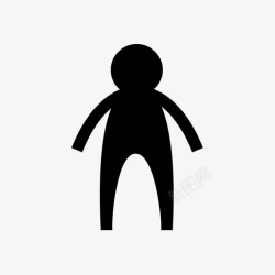 站立姿势的男人站立姿势化身男孩图标高清图片