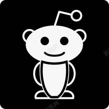 Reddit徽标社交社交图标方形图标