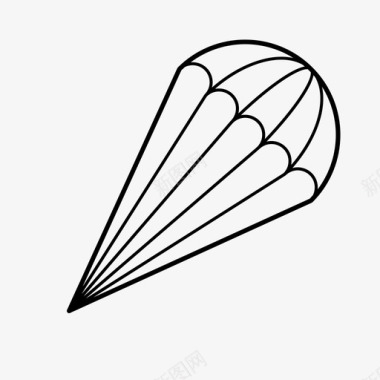 降落伞跳跃着陆图标图标