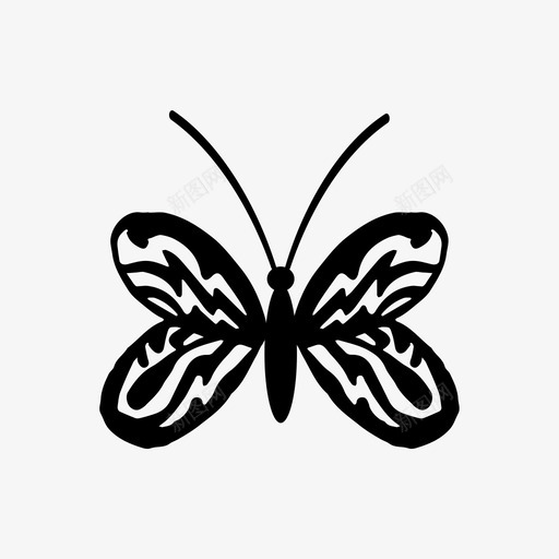 蝴蝶装饰自然图标svg_新图网 https://ixintu.com 自然 蝴蝶 装饰