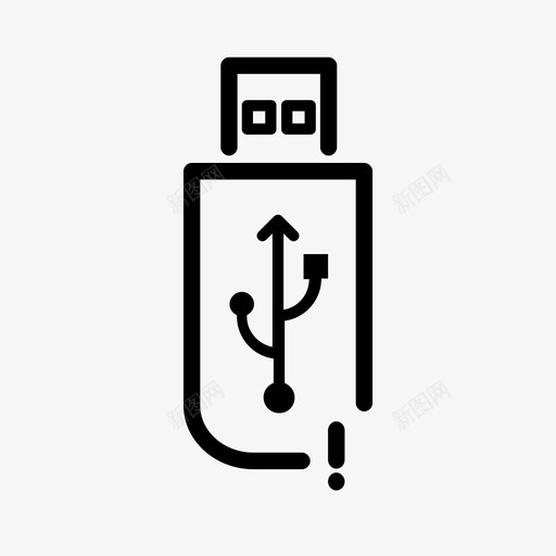 usb警报数据pendrive图标svg_新图网 https://ixintu.com pendrive usb警报 usb记忆棒 存储器 数据