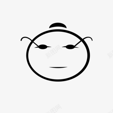 表情符号盲人眼睛图标图标
