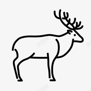 鹿动物麋鹿图标图标