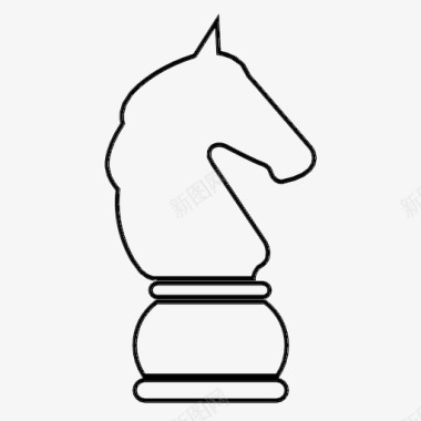 骑士棋类游戏国际象棋图标图标