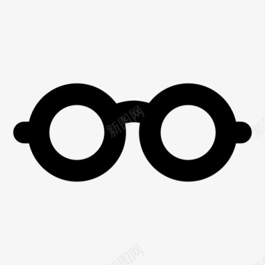 眼镜视觉ui元素勾勒粗体图标图标