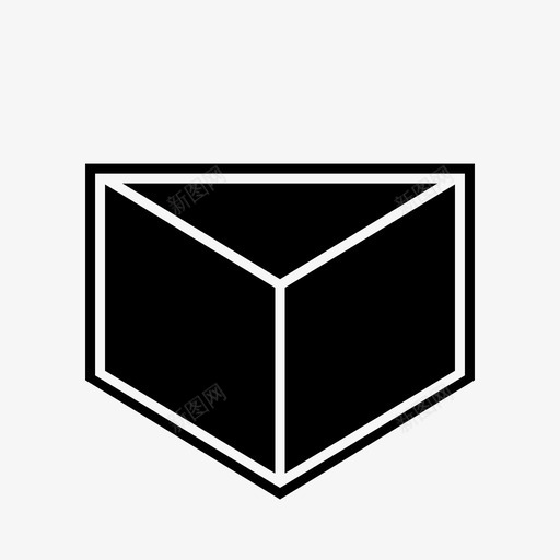 三棱柱体三维饼状体图标svg_新图网 https://ixintu.com 三棱柱体 三维 实体 屏蔽体 棱柱体和几何体 饼状体