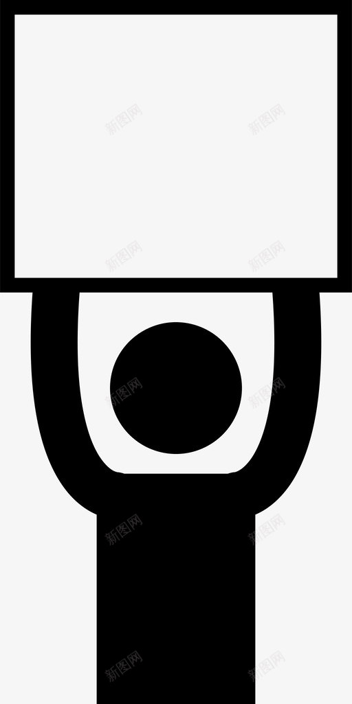 招牌广告愤怒图标svg_新图网 https://ixintu.com 举着招牌的人 促销 反叛 广告 愤怒 抗议 招牌