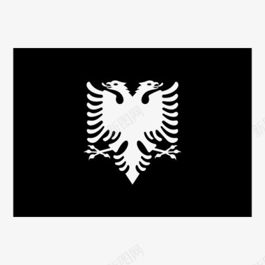 阿尔巴尼亚国旗双鹰欧洲图标图标